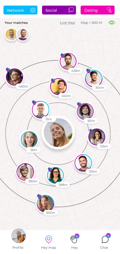 Hey app radar